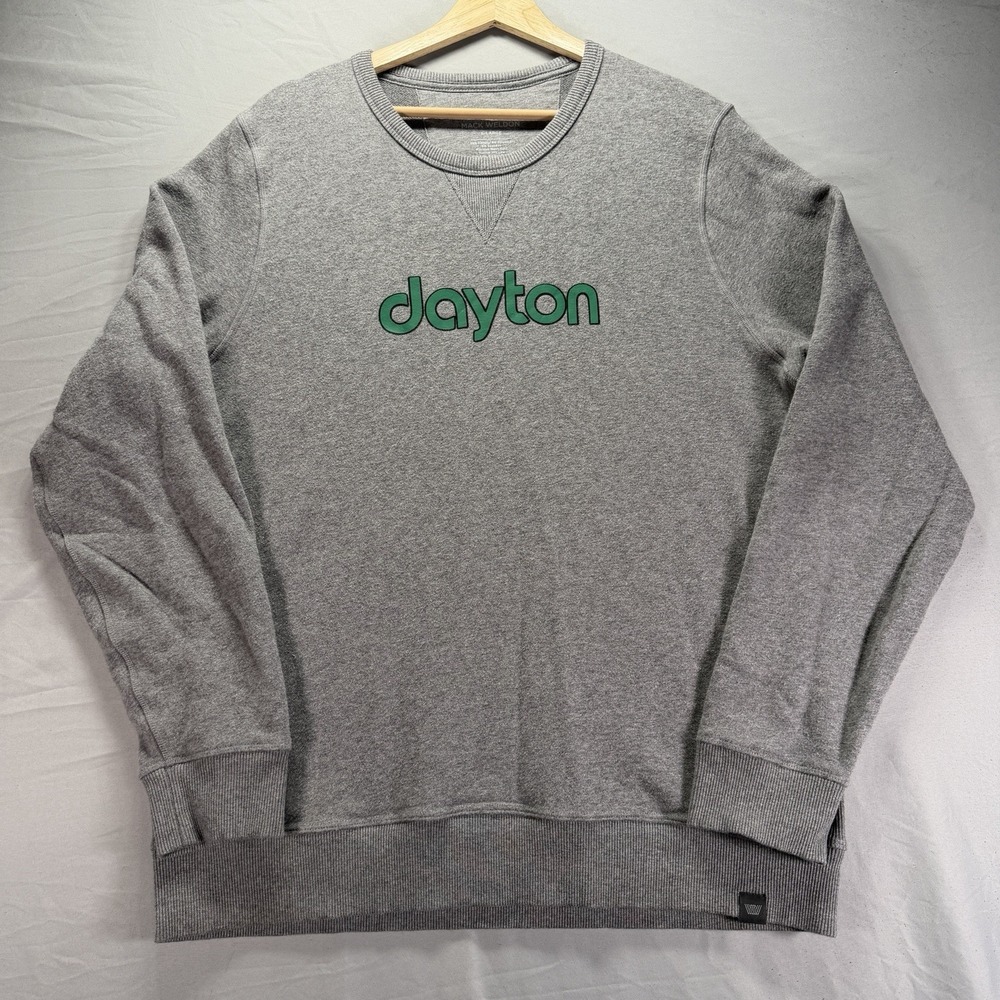 Mack Weldon Sweatshirt Mens XL Gray Crewneck Dayton Ohio Golf Knit Double V